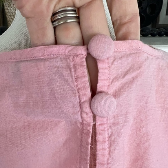 J.Crew Pastel Pink Long Sleeve Top with Bell Sleeve and Tie Finish - Picture 13 of 14